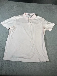 Theory Polo Shirt Men's Size Large Pink Short Sleeve Comfy Casual Luxury - Picture 1 of 9