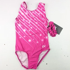 GK Gymnastikanzug rosa mit Scrunchie - Kind Medium - Bild 1 von 3