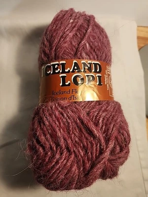 Nueva madeja ICELAND LOPI rosa 201 hilo 100 % lana pura 100 g/110 yd David GRAINS Foto 1 de 4