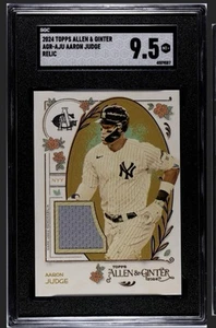 2024 TOPPS ALLEN & GINTER AARON JUDGE RELIC B SGC 9.5 MINT + YANKEES - Picture 1 of 2