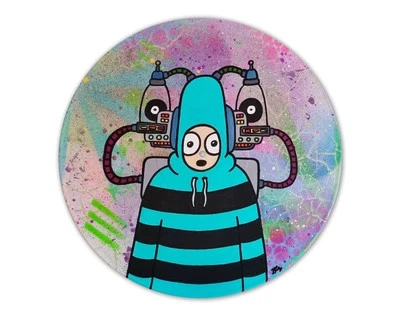 Operativos con cable - Budz - Original, pintado, graffiti, vinilo de 12". Art. Kidrobot Foto 1 de 3