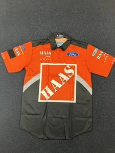 Stewart-Haas Racing Shirt Pit Crew Mens Medium Orange Black NASCAR Simpson USA - Picture 1 of 6