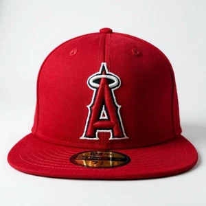 Los Angeles Angels New Era On-Field 59FIFTY eng anliegende Herrenmütze rot Größe 7 1/2 gebraucht, in einwandfreiem Zustand - Bild 1 von 15