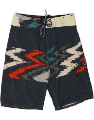 VOLCOM Boys Swimming Shorts 9-10 Years  Navy Blue Colourblock DC07 - Image 1 of 3