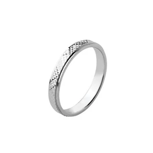 Damen Ehering 925 Silber rhodiniert Ring 3mm abgeschrägt Sparren - Bild 1 von 2