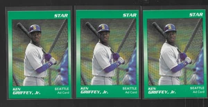 1990 STAR GRIFFEY SEATTLE WERBEKARTE GRÜN (3 EXEMPLARE) - Bild 1 von 2