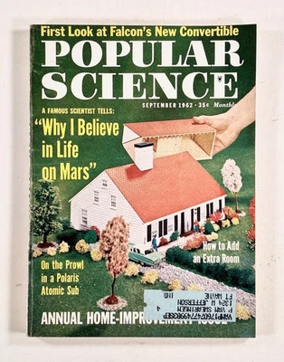 1962 Sep POPULAR SCIENCE Life on Mars LASERS Polaris submarine HOME IMPROVEMENT - Image 1 of 4