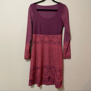 Vestido Prana Púrpura y Rosa Manga Larga Ropa Activa Para Mujer S Gorpcore Informal - Imagen 1 de 7