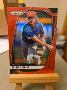 2025 Prizm Baseball Brandon Sproat Red Prizm /299 New York Mets - Bild 1 von 2