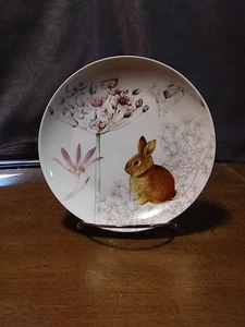 Hallmark Marjolein Bastin Bunny and Floral Appetizer Plate, 7" - Picture 1 of 3