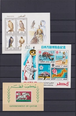 QATAR 1966, 1970, 1993, 2002. 3 BLOCKS + SHEET. MNH ** - Image 1 of 2