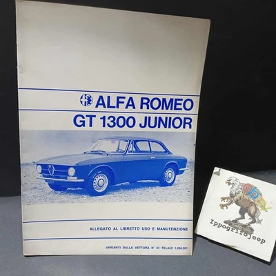 Allegato Libretto uso e manutenzione Alfa Romeo Gt 1300 Junior italiano 1971 - Immagine 1 di 4