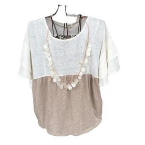 Umgee Größe L Top COLORBLOCKED/ANIMAL PRINT locker neu - Bild 1 von 5