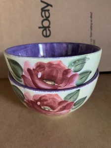 Pfaltzgraff Flower Market Bowls Set Of 2 - Picture 1 of 3
