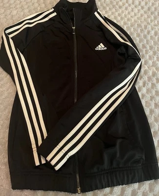 Chaqueta deportiva Adidas para mujer manga larga - rayas negras blancas Foto 1 de 4