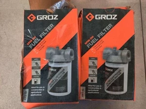Confezione 2 Filtri Carburante GROZ con Cartuccia Spin On 10 Micron 20 GPM 1" Filettatura NPT, - Foto 1 di 4