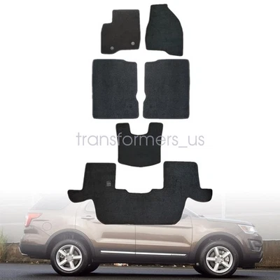 Alfombrillas alfombrillas delanteras traseras terciopelo para Ford Explorer 2015 2016 2017 2018 2019 Foto 1 de 4