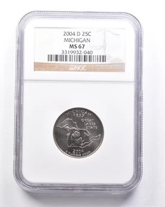 MS67 2004-D Washington State Quarter Michigan NGC *6325 - Picture 1 of 3