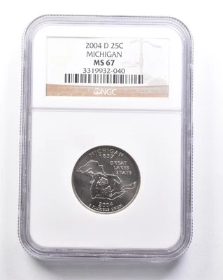 MS67 2004-D Washington State Quarter Michigan NGC *6325 - Image 1 of 3