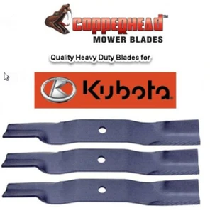 54" Cut Heavy Duty Kubota Blades, Set of 3, Code K5617-34330, H30T 2G127 ZG23 - Picture 1 of 1