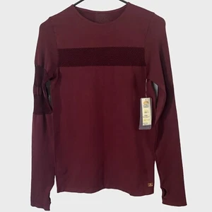 C&C California Performance Athletic Long-Sleeve Shirt Red Running Womens Small - Picture 1 of 12