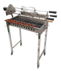 Cypriot Greek Stainless Steel Rotisserie Charcoal BBQ - Picture 1 of 4