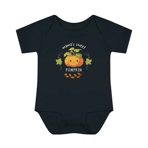 Mommas Pumpkin Baby Bodysuit, Fall Baby One Piece, Cotton, Pumpkin Design - Picture 1 of 15