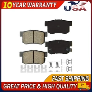 Rear Ceramic Disc Brake Pads For Acura Cl Csx El Honda Accord Civic Cr-Z - Picture 1 of 5
