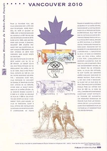 Document Philatélique 1er Jour : 14 2010 - Vancouver Jeux Olympiques d'hiver - Picture 1 of 1
