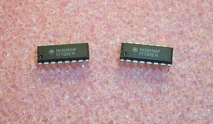 QTY (25) MC10H104P MOTOROLA 16 PIN DIP QUAD 2 INPUT AND GATE NOS 1 TUBE - Picture 1 of 2