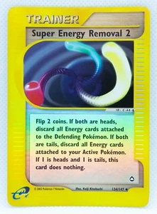 SUPER ENERGY REMOVAL 2 (NM-EXC) 134/147 Reverse Holo Aquapolis - Pokemon Card - Picture 1 of 3