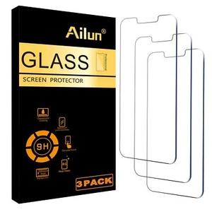 Glass Screen Protector for iPhone 14/13/13 Pro 6.1 Inch Display 3 Pack Temp	 - Picture 1 of 6