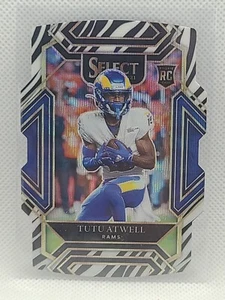 2021 Panini Select Tutu Atwell ZEBRA Prizm Rookie Club Level #261 SSP Rams - Picture 1 of 2