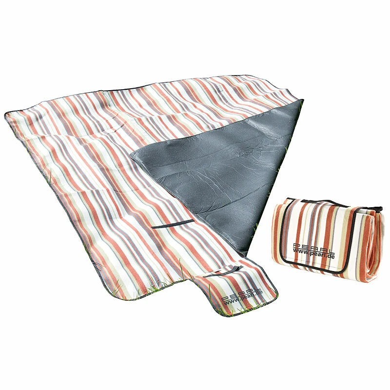PEARL Fleece-Picknick-Decke 200 x 175 cm, wasserabweisende Unterseite - Bild 1 von 4