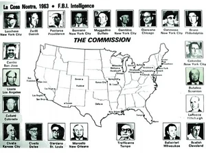 LA COSA NOSTRA KOMMISSION 8X10 FOTO MAFIA ORGANISIERTES VERBRECHEN GANGSTER POBICTURE - Bild 1 von 1