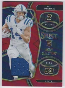 Alec Pierce 2022 Panini Select Draft Selections Red Prizm Patch #DS-16 Rookie - Picture 1 of 2