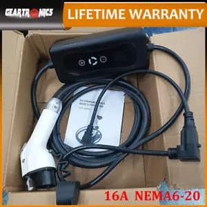 EV Charger 16A Electric Car Portable Charging Cable NEMA6-20 EVSE 110V-220V USA - Picture 1 of 24