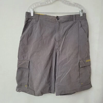 Aeropostale Shorts Mens M Taupe 11" Cargo Drawstring Logo Streetwear Beach *Flaw - Image 1 of 4