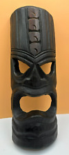 Hand Carved Albesia Wood Wall Mask from Bali, "Papua Shield"~ Tiki Wall Mask Vin