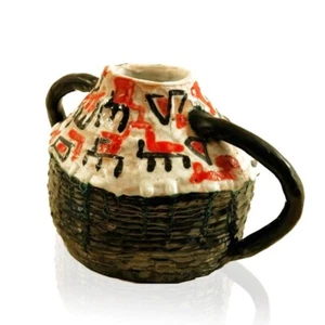 Bottiglia in Ceramica Smaltata Matilde Dipinta a mano fine '900 Art Croft Bottle - Picture 1 of 7