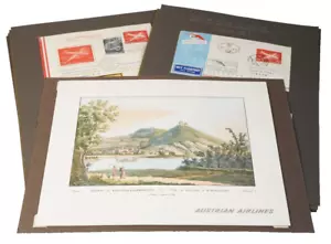 AUSTRIA AIRLINES 1958 COLECCIÓN ESPECIALIZADA DE 42 CUBIERTAS DE VUELO - Imagen 1 de 24