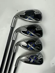 CALLAWAY X-22 IRONS 7-8-9-PW, CALLAWAY REGULAR FLEX GRAPH. LEFT-HANDED - Picture 1 of 9