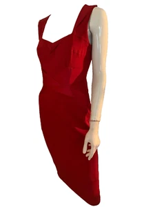 NEW PhaseEight spring summer knit midi RED color size 6 GREAT FOR VALENTINE WEAR - Picture 1 of 10