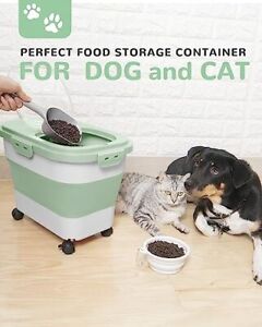  20-23Lbs Dog Food Storage Container - Collapsible Dog Food Container with 