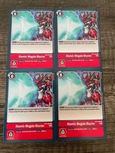 x4 Atomic Megalo Blaster BT9-094 U Playset Digimon TCG X Record - Picture 1 of 1