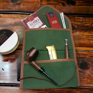 Custodia a rullo in legno per pipa da travell tabacco da fumo per accessori LOGO KAFpipe - Foto 1 di 6
