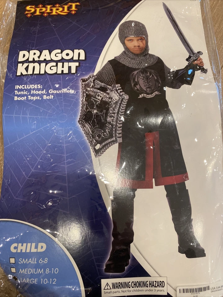 Disfraz de Caballero Dragón Cazador Niño Medieval, Talla L (10-12 Y) Foto 1 de 1