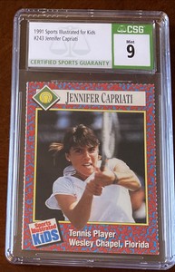 JENNIFER CAPRIATI 1991 SI Sports Illustrated for Kids 243 Tennis CSG 9 Mint Pop1