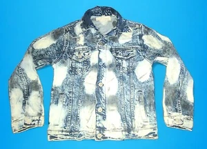 Evolution Denim Jean Jacket Youth Size Medium Distressed  - Picture 1 of 5