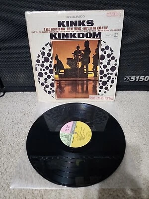 Kinks Kinkdom Lp Vinyl OG 'Tri-Color' Stereo 1st 1-A Press PROMO Shrink VG+/VG+ Foto 1 de 4